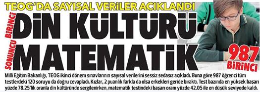 Matematikte geriliyoruz