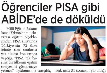 Bizim PİSA da döküldü