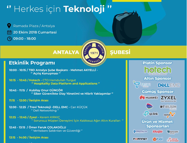 4. Turizm Teknolojileri Günü, 20 Ekim tarihinde Ramada Plaza Antalya'da gerçekleştirilecek