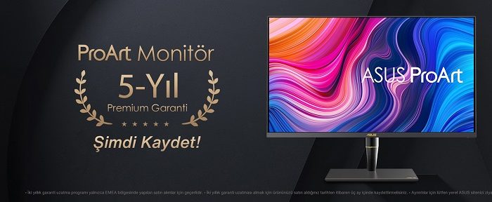 ASUS, ProArt PA ve PQ serisi monitörlerinin garanti süresini 5 yıla çıkartıyor!