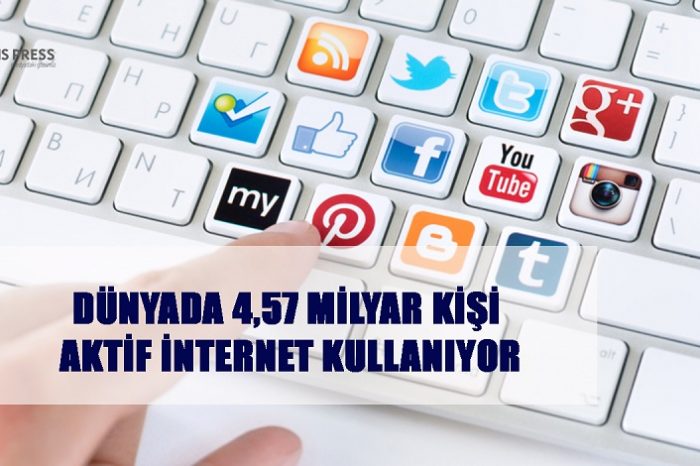 Dünyada 4,57 Milyar Kişi Aktif İnternet Kullanıyor!