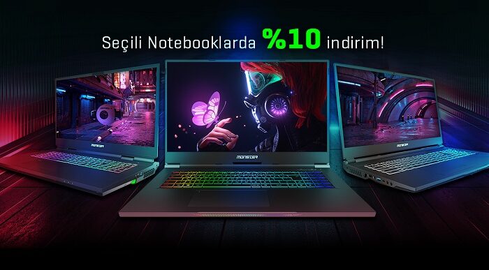 Monster Notebook’tan sürpriz sömestir kampanyası: Seçili notebooklarda %10 indirim!