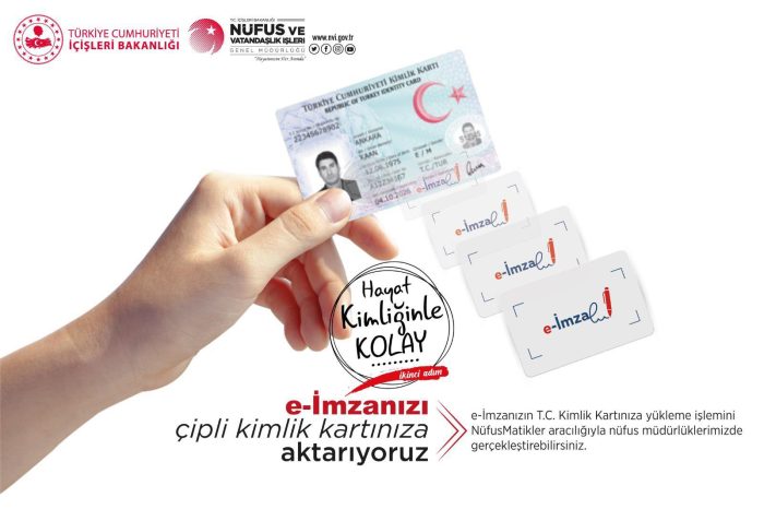 e-İmza çipli kimlik kartına aktarıldı