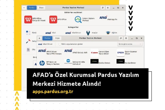 AFAD çalışanları Kurumsal Pardus Yazılım Merkezi’ne doğrudan erişebilecek