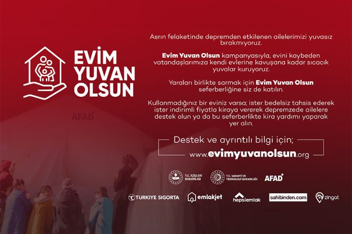 Vatandaş ve depremzedeler “www.evimyuvanolsun.org” adresinde buluşuyor